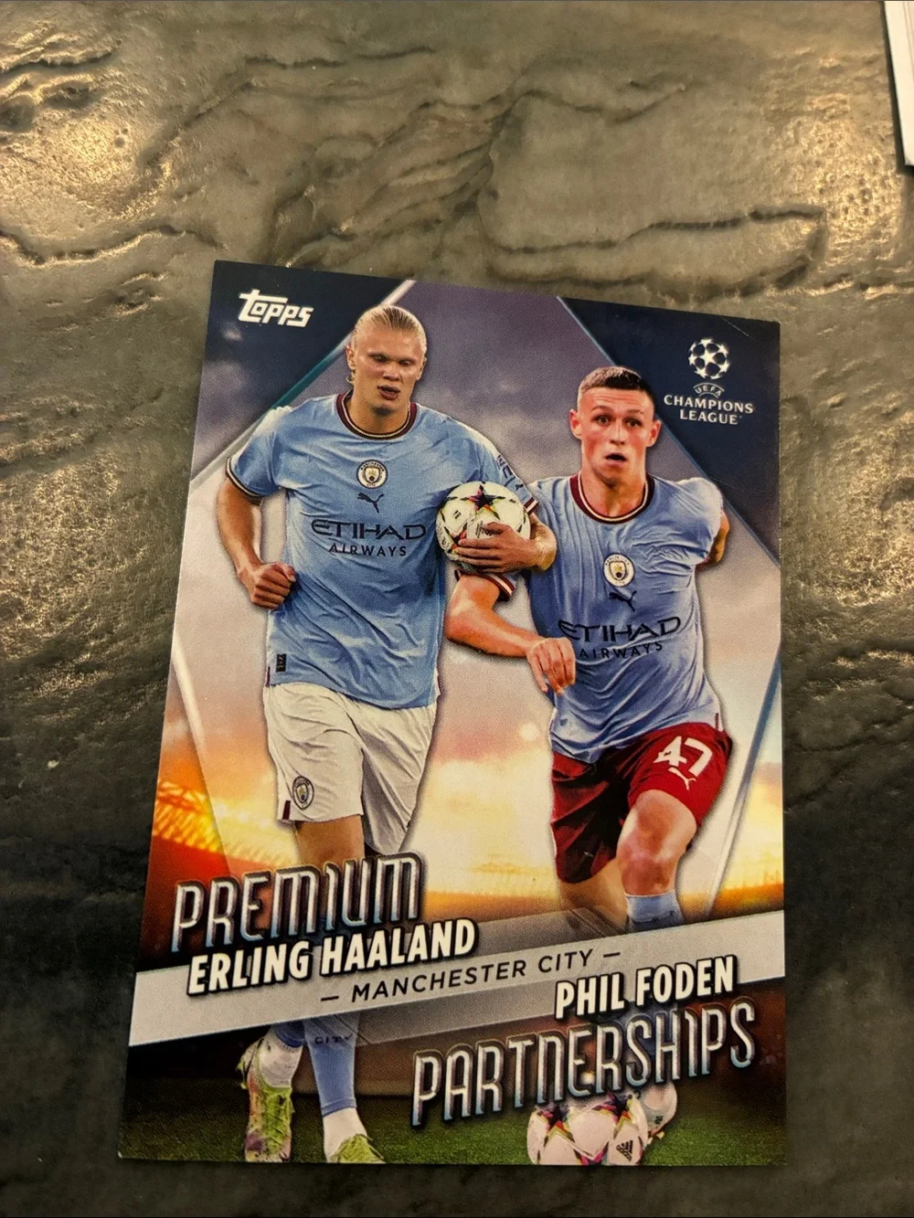 TOPPS UCL Haaland and Foden Card Set